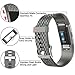 iGK Replacement Bands Compatible For Fitbit Charge 2 Bands, Adjustable Replacement Bands with Metal Clasp Compatible For Fitbit Charge 2 Wristbands Special Edition Grey Small