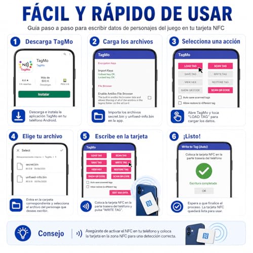 RJIHOEN Etiquetas NFC,50pzs Chip NFC tarjetas redondas,NTAG 215,memoria de 504 bytes totalmente programable, compatible con TagMo y Amiibo, para Android iPhone y todos los dispositivos (50)