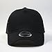 Vintage Year Plain Cotton Twill Mesh Snapback Trucker Baseball Cap + Free Sew/Iron on Camper Patch (Black B)