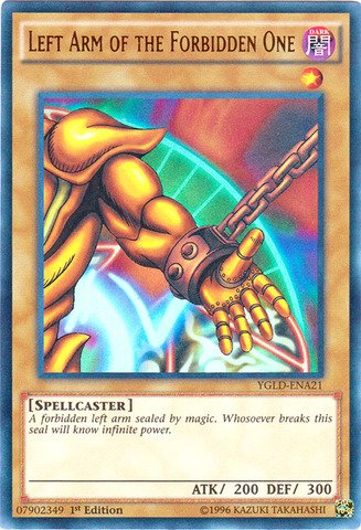 Yu-Gi-Oh! - Left Arm of the Forbidden One (YGLD-ENA21) - Yugi's Legendary Decks - 1st Edition - Ultra Rare