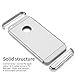 Anyos iPhone 5 5S SE 3 in 1 Hard Case, Electroplate Ultra-Thin Shockproof Protective PC Cover for iPhone 5 5S SE 4.0 inch (Silver)