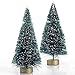 Factory Direct Craft Package of 12 Holiday Miniature Sisal Bottle Brush Christmas Trees for Christmas Villages, Train Set Displays