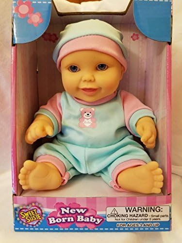 polyfect toys inc Sweet Susie New Born Baby Doll Pink and Teal