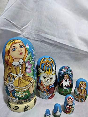 Ecosides ロシアの入れ子人形 ロシア製のハンドメイド 7個のロシアの入れ子人形 ロシアのマトリョーシカスタッキング人形子供キッズおもちゃギフトデコレーション ６ Tarunniketanpublicschool Com