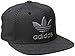 adidas Originals Men's Trefoil Chain Flatbrim Snapback Cap, Black/Grey, One Size