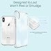 MASCHERI hui-363 for iPhone X Case, [Zen Series] Scratch Resistant [White Henna Mandala Floral Lace Design] TPU Bumper Clear Back Panel Hybrid Protective Case Cover for Apple iPhone X - Clear