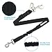 WINSEE Dog Seat Belt, 3 in 1 Multifunctional Pet Safety Belt Bungee Dog Car Harness with 2 Hook Latch & 1 Seatbelt Buckle, Swivel Aluminum Carabiner,Retractable Vehicle Harness