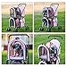 VIAGDO Double Pet Stroller for Small Medium Dogs & Cats, Detachable Double Dog Stroller 4 Wheels Cat Stroller with 2 Travel Carrier/One-Hand Folding/Suspension Systemthumb 1