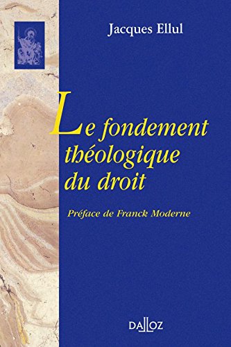Le  fondement théologique du droit