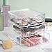 InterDesign Rain Cosmetic Organizer for Vanity Cabinet to Hold Makeup, Beauty Products - 3 Drawers, Clear