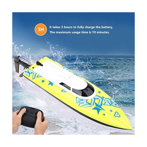 Demeras RC Boot 2,4 GHz Wasserdicht RC Boot Spielzeug Yacht Elektrospielzeug Kinder Schiff Fahrzeugmodell für Kinder… – Bild 8