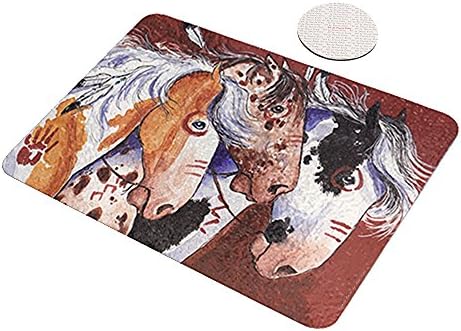 Pinto and Appaloosa Indian War Ponies Horse Art by Denise Every - Space Case by New Vibe Glass Cutting Board