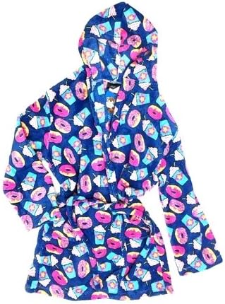 Confetti and Friends Blue Donuts & Frap Fuzzie Robe