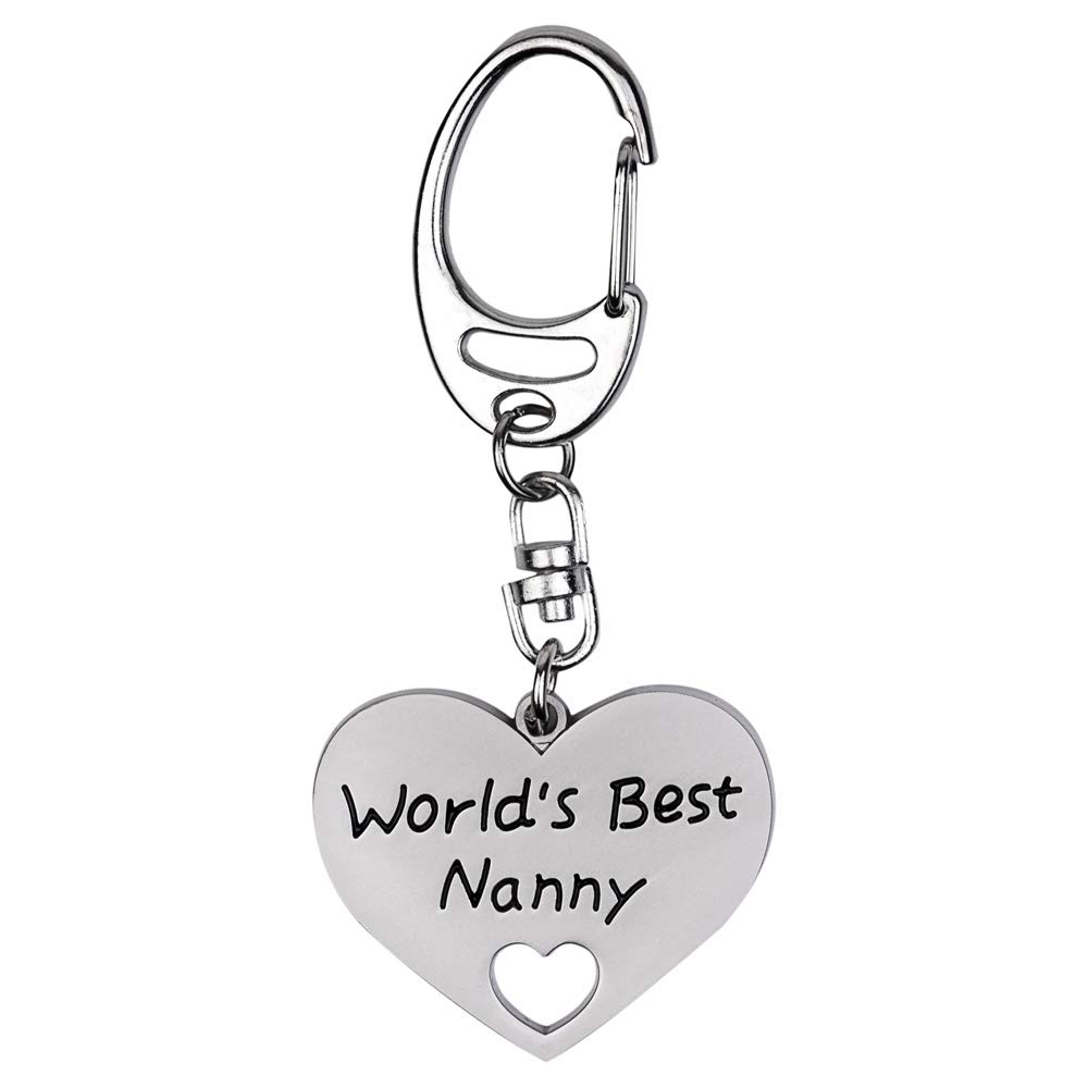 Nanny keyring - Worlds Best Nanny metal keyring