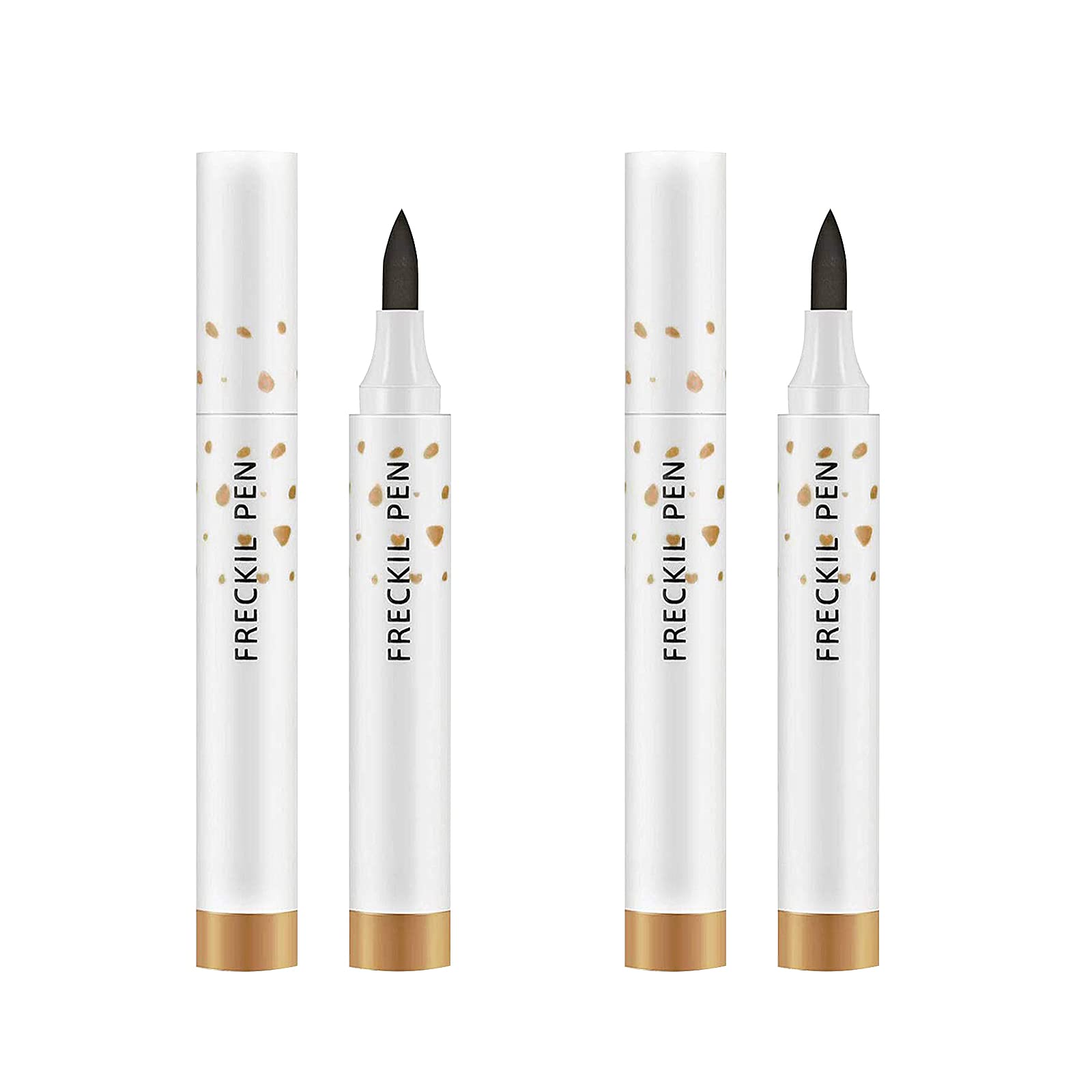 Photo 1 of LOKFAR 2 Pcs Freckle Pen Set, Natural Lifelike Fake Freckles Makeup Pen Magic Brown Color Freckles Makeup Tool Long-Lasting Waterproof Dot Spot Pen for Effortless Sunkissed Makeup (Light Brown)