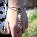 BOKOLI Fashion Hollow Carved Shells Bracelet Finger Ring Bangle Slave Chain
