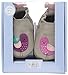 Robeez Girls' Soft Soles with Bow Back Slip-on, Peaceful Partridge, 6-12 Months M US Infant