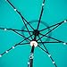 C-Hopetree 9 ft Outdoor Patio Market Table Umbrella with Solar LED Lights and Tilt, Aqua Blue
