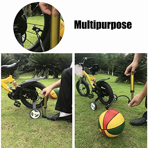 image for TONUNI Bike Floor Pump,Portable Air Pump Bicycle Ball Pump Inflator Ki