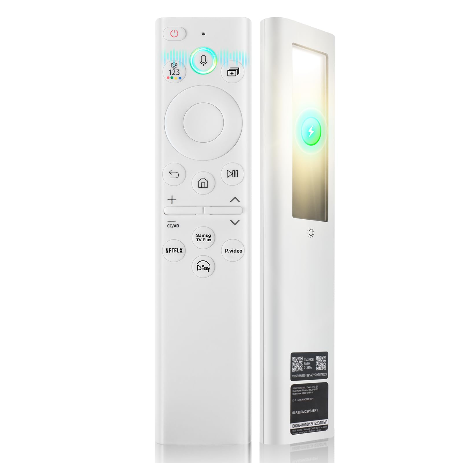 Photo 1 of BN59-01391A Solar Voice Remote for Samsung Frame TV Remote Replacement with Voice Search, Apps and Solar Charging for Samsung 2021-2025 Neo LED Smart 4K Ultra HD TV, 4 Shortcut Buttons