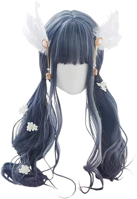 Amazon Kawaayi カワアイ ウイッグ コスチューム用小物 長い髪 お姫様かつら コスプレ 仮装 耐熱 フリーサイズ アニメ ハロウィン クリスマス 演劇衣装 パーティー カラーウィッグ ブルー Aタイプ コスプレ 仮装 通販