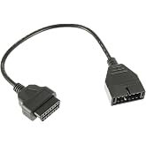 JAMHER OBD2 to OBD1 GM Adapter, OBD1 Scanner Car Diagnostic Extension Cable | 12 Pin to OBDII 16 Pin Cable, for GM Vehicles Diagnostic Tool