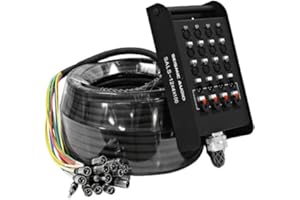 Seismic Audio - SALS-12x4x100 - 12 Channel 100' Pro Stage XLR Snake Cable (XLR & 1/4" TRS Returns) for Recording, Stage, Studio use