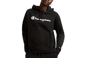 Champion Women’s Pullover Fleece Hoodie, Loose Fit, Midweight, Script Logo