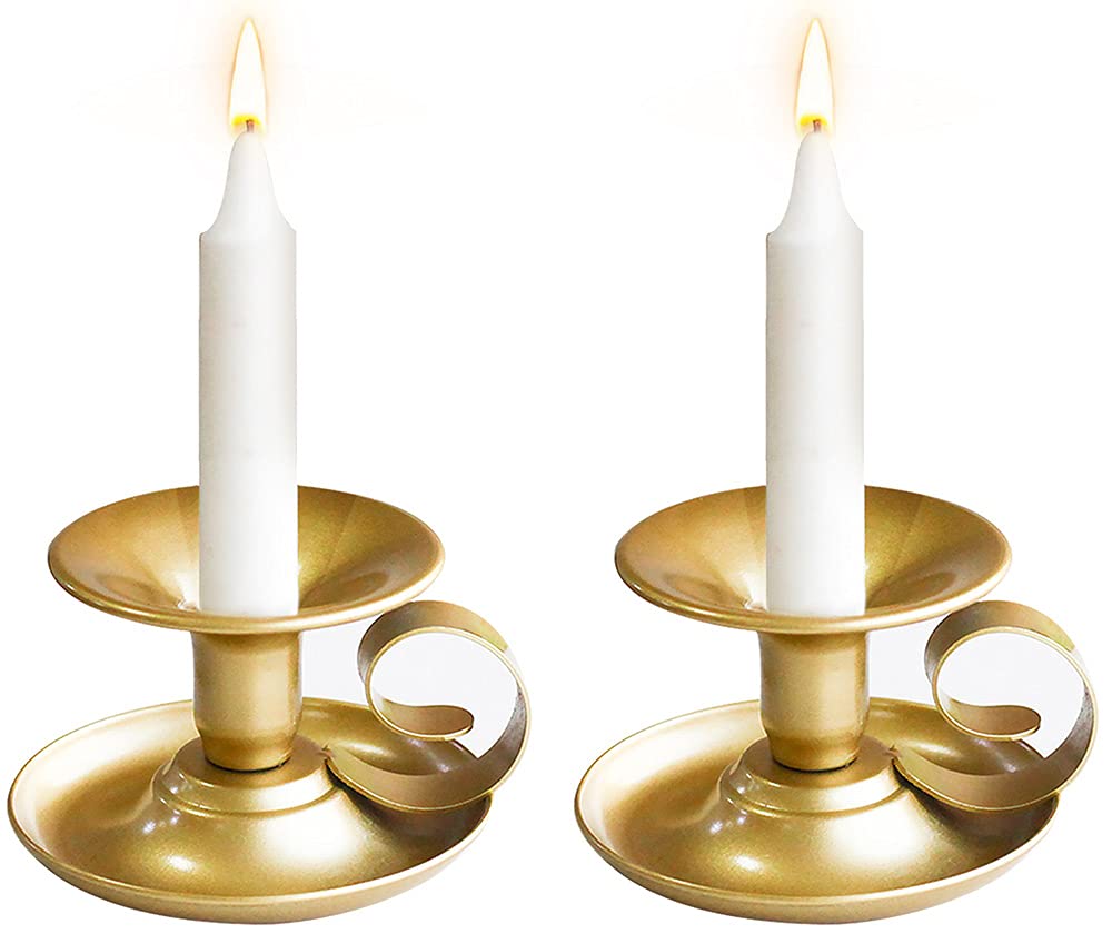 2 piece set, metal retro candle holder, decorative candle holder for cone candles, the core part of the living room table, modern candlelight dinner