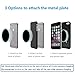 Metal Plate w/3M Adhesive fo r Magnetic Car Mount Cell Phone Magnet Holder GPS and Tablet Holder in Four Color 8 Pack – Black, Silver, Gold, Rose Gold 4 Rectangular and 4 Round