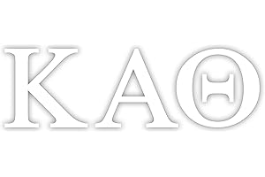 Pro-Graphx Kappa Alpha Theta Greek Sorority Sticker Decal, 2.5 Inches Tall, White