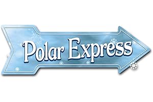 SignMission Decal Art Polar Express Decal Indoor/Outdoor Decor 24" Directional Sticker Vinyl Wall Decals