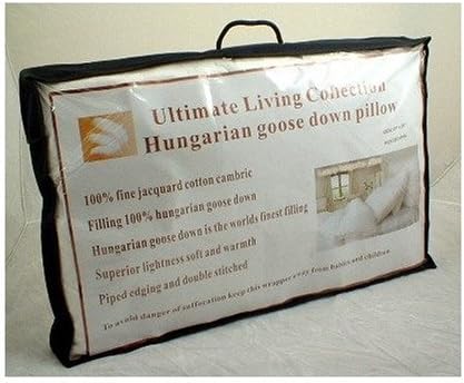 Pair Of 100 Pure White Hungarian Goose Down Pillows By