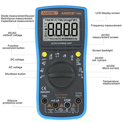 image for UEB Digital Multimeter ANENG AN882B+ True-RMS Auto Range AC/DC Meter w