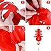 JOVITEC 10 Pieces 11.8 Inches Chinese Red Plastic Paper Lantern Red Hanging Lantern Decoration for Chinese Spring Festival