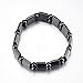 VIKI LYNN 2 Pcs Men's/Women's Hematite Metal Magnetic Therapy Bracelets S15C3