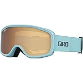 Giro Women's and Youth Moxie Ski and Snowboard Goggles - Light Mineral Thirds Strap with Amber Gold/Yellow Lenses