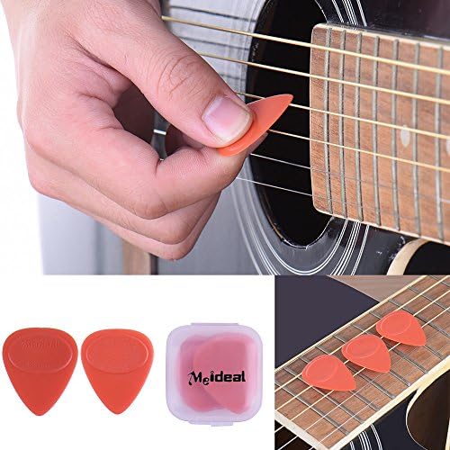10 PCS Multi Sized Non Slip Guitar Picks Kit with Plastic Box