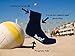 ShocSox ArmorTex® Beach Volleyball Socks and Sand Soccer Socks with ArmorTex® Soles Longest Lasting Beach Socks(black, Small)