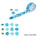 Bande Masking Tape Flowers Stickers bundle of 1 Classic Roses Stickers Roll (BDA223) & 1 Classic Blue Roses Stickers Roll (BDA229), with a Message Card, Pink&Blue Rose