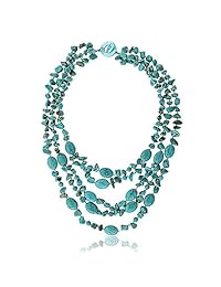Collar con cierre toggle 20" 3 Strands simuladas Verde Turquesa 20 inch