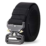 WERFORU Tactical Belt, Military Style Webbing Riggers Nylon Belt with Heavy-Duty Quick-Release Metal Buckle 1.5