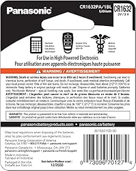Panasonic CR1632 3.0 Volt Long Lasting Lithium Coin