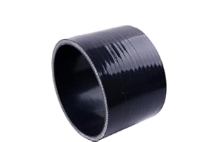 OHOB-COOL 4 inch Silicone Coupler Straight Hose,Length 3",ID 4(102mm),4-Ply Reinforced Turbo/Intercooler/Intake Piping Industrial Hydraulic (4", Black)