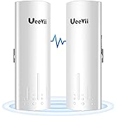 UeeVii CPE450 Wireless Bridge Outdoor, 5.8G 3KM Point to Point WiFi Bridge, 14dBi High-Gain Antenna, IP65 Waterproof, 24V PoE