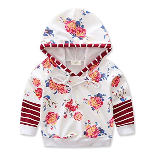Dress Like Mommy Baby Girls Daughter Mother Matching Rose Floral Cotton Hoodies Outfit Dress Coat (Daughter 2-3 years, multicolored)
