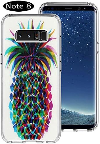 Pineapple Case for Note 8,Gifun [Anti-Slide] and [Drop Protection] Soft TPU Protective Case Cover for Galaxy Note 8 (2017) -Vintage Green Pineapple