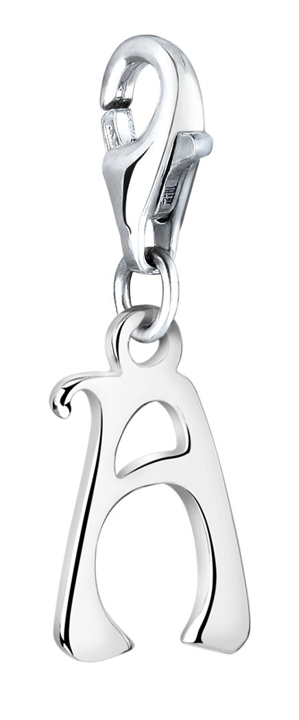 Nenalina Charm Letter A Pendant In 925 Sterling Silver. Fits all Common Brands of Charm Bracelets 713230-000