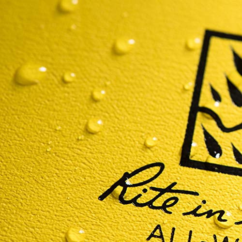 Rite-In-The-Rain-Weatherproof-Hard-Cover-Notebook-475-x-75x-0625-Yellow-Cover-Journal-Pattern-No-390F