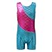 DAXIANG Colorful Rainbow Gymnastics Unitards Sleeveless Dance Leotards for Little Girl